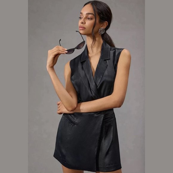 Anthropologie Blazer Romper in Black NWT - Picture 5 of 7